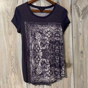 Simply Vera Vera Wang Bandana Casual T-Shirt. Size: XS